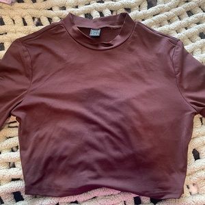dark brown shein long sleeve top